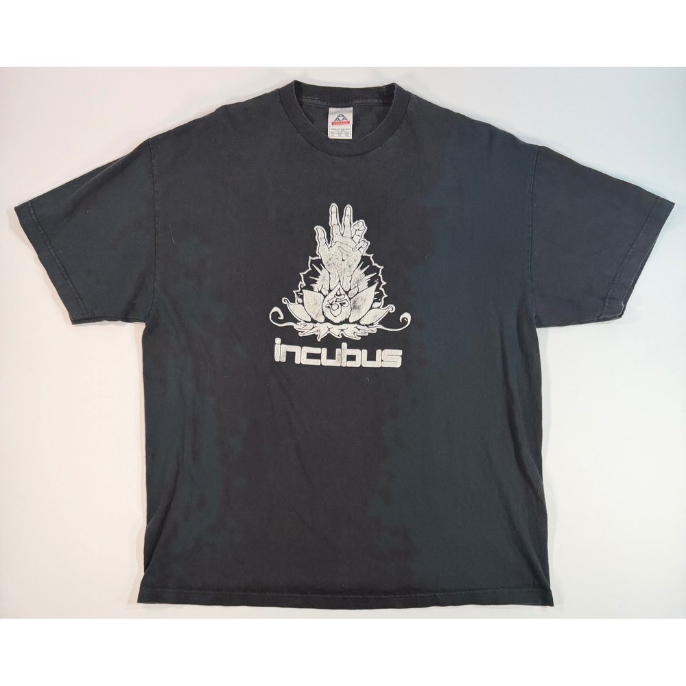Vintage Incubus Band T-Shirt Black Alstyle AAA Graphic Tee Mens XL Rock Lotus